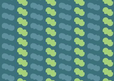 Vektör dokusu arka plan, kusursuz desen. El çizimi, mavi ve yeşil renkler.