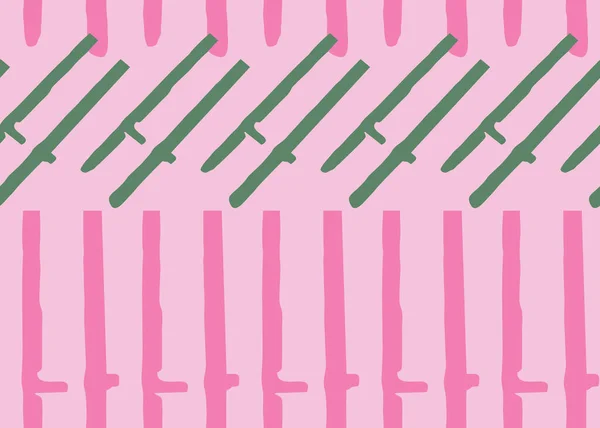 Vektör dokusu arka plan, kusursuz desen. El çizimi, pembe ve yeşil renkler.