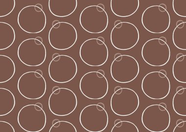 Vektör dokusu arka plan, kusursuz desen. El çizimi, kahverengi ve beyaz renkler.