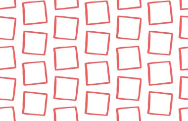 Vektör dokusu arka plan, kusursuz desen. El çizimi, kırmızı ve beyaz renkler.