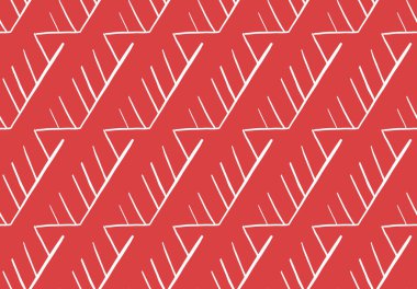 Vektör dokusu arka plan, kusursuz desen. El çizimi, kırmızı ve beyaz renkler.