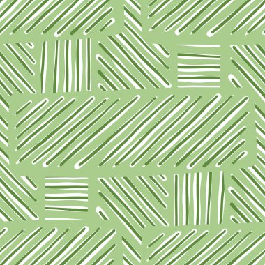Vektörsüz doku arkaplan deseni. El çizimi, yeşil ve beyaz renkler.