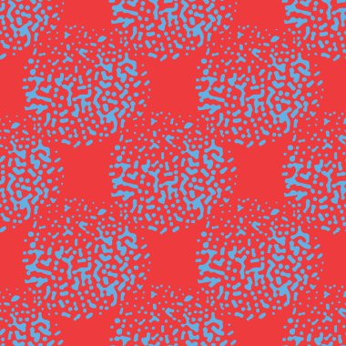 Vektörsüz doku arkaplan deseni. El çizimi, kırmızı ve mavi renkler.