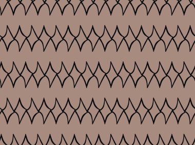 Vektör dokusu arka plan, kusursuz desen. El çizimi, kahverengi ve siyah renkler.