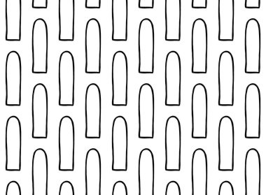 Vektör dokusu arka plan, kusursuz desen. El çizimi, siyah beyaz renkler.