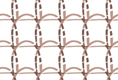 Vektör dokusu arka plan, kusursuz desen. El çizimi, kahverengi ve beyaz renkler.