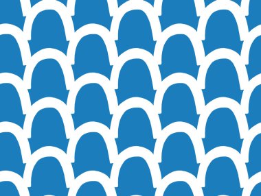 Vektör dokusu arka plan, kusursuz desen. El çizimi, mavi ve beyaz renkler.