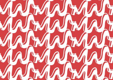 Vektör dokusu arka plan, kusursuz desen. El çizimi, kırmızı ve beyaz renkler.