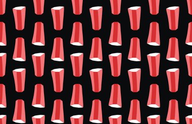 Vektör dokusu arka plan, kusursuz desen. El çizimi, kırmızı, siyah ve beyaz renkler.