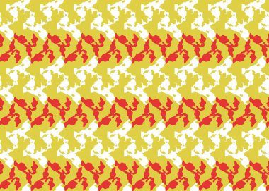 Vektör dokusu arka plan, kusursuz desen. El çizimi, sarı, kırmızı ve beyaz renkler.