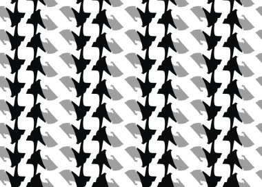 Vektör dokusu arka plan, kusursuz desen. El çizimi, gri, siyah beyaz renkler.