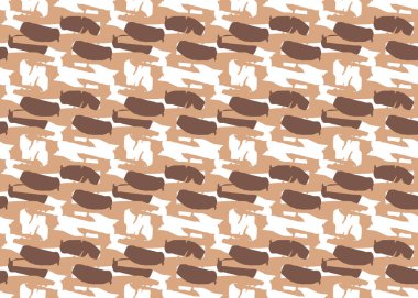 Vektör dokusu arka plan, kusursuz desen. El çizimi, kahverengi ve beyaz renkler.