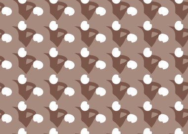 Vektör dokusu arka plan, kusursuz desen. El çizimi, kahverengi ve beyaz renkler.