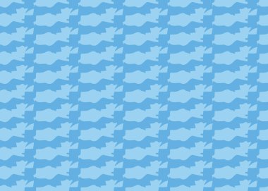 Vektör dokusu arka plan, kusursuz desen. El çizimi ve mavi renkler.