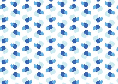 Vektör dokusu arka plan, kusursuz desen. El çizimi, mavi ve beyaz renkler.