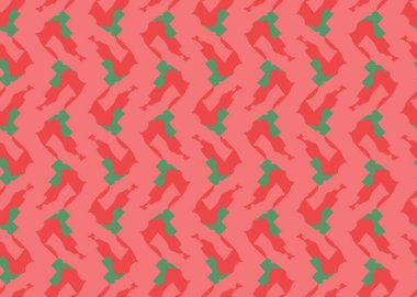 Vektör dokusu arka plan, kusursuz desen. El çizimi, kırmızı ve yeşil renkler.