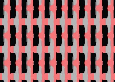 Vektör dokusu arka plan, kusursuz desen. El çizimi, kırmızı, gri ve siyah renkler.