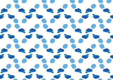 Vektör dokusu arka plan, kusursuz desen. El çizimi, mavi ve beyaz renkler.