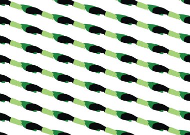 Vektör dokusu arka plan, kusursuz desen. El çizimi, yeşil, siyah ve beyaz renkler.