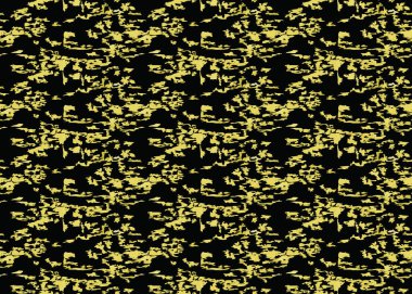 Vektör dokusu arka plan, kusursuz desen. El çizimi, siyah ve sarı renkler.