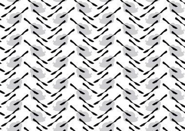 Vektör dokusu arka plan, kusursuz desen. El çizimi, siyah, gri ve beyaz renkler.