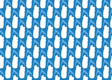 Vektör dokusu arka plan, kusursuz desen. El çizimi, mavi ve beyaz renkler.