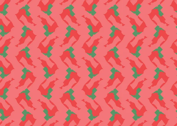 Vektör dokusu arka plan, kusursuz desen. El çizimi, kırmızı ve yeşil renkler.