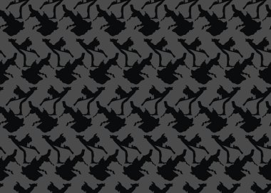 Vektör dokusu arka plan, kusursuz desen. El çizimi, gri ve siyah renkler.