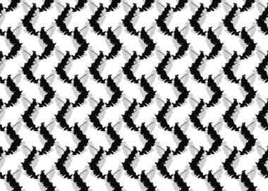 Vektör dokusu arka plan, kusursuz desen. El çizimi, siyah, gri ve beyaz renkler.