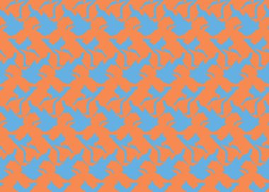 Vektör dokusu arka plan, kusursuz desen. El çizimi, turuncu ve mavi renkler.