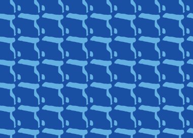 Vektör dokusu arka plan, kusursuz desen. El çizimi ve mavi renkler.