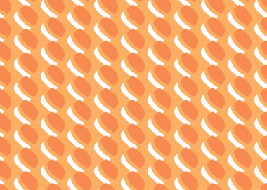Vektör dokusu arka plan, kusursuz desen. El çizimi, turuncu ve beyaz renkler.
