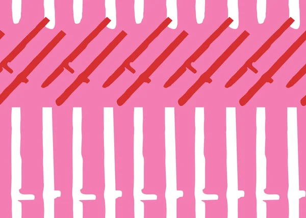 Vektör dokusu arka plan, kusursuz desen. El çizimi, pembe, kırmızı ve beyaz renkler.