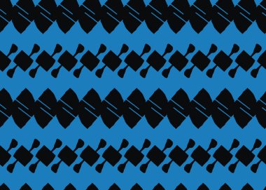 Vektör dokusu arka plan, kusursuz desen. El çizimi, mavi ve siyah renkler.