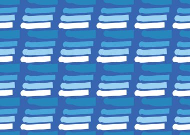 Vektör dokusu arka plan, kusursuz desen. El çizimi, mavi ve beyaz renkler.