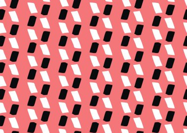 Vektör dokusu arka plan, kusursuz desen. El çizimi, kırmızı, siyah ve beyaz renkler.