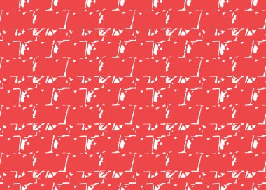 Vektör dokusu arka plan, kusursuz desen. El çizimi, kırmızı ve beyaz renkler.