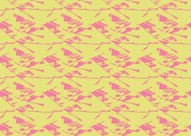 Vektör dokusu arka plan, kusursuz desen. El çizimi, sarı ve pembe renkler.