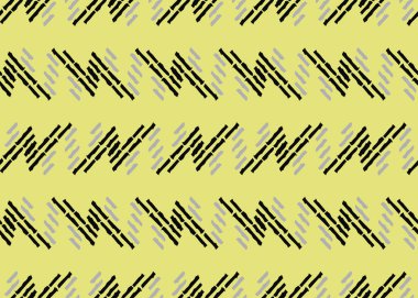 Vektör dokusu arka plan, kusursuz desen. El çizimi, sarı, gri ve siyah renkler.