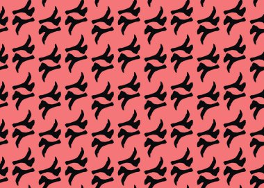 Vektör dokusu arka plan, kusursuz desen. El çizimi, kırmızı ve siyah renkler.