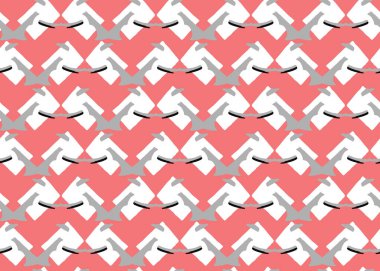 Vektör dokusu arka plan, kusursuz desen. El çizimi, kırmızı, gri, siyah ve beyaz renkler.