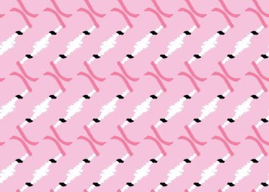 Vektör dokusu arka plan, kusursuz desen. El çizimi, pembe, siyah ve beyaz renkler.