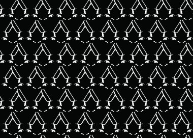 Vektör dokusu arka plan, kusursuz desen. El çizimi, siyah beyaz renkler.