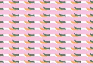 Vector texture background, seamless pattern. Hand drawn, pink, orange, green and white colors.