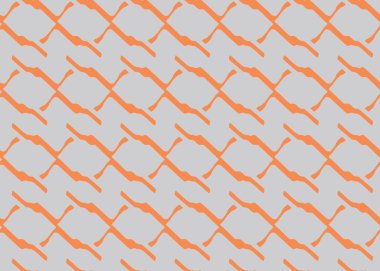 Vektör dokusu arka plan, kusursuz desen. El çizimi, gri ve turuncu renkler.