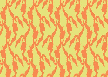 Vektör dokusu arka plan, kusursuz desen. El çizimi, turuncu ve sarı renkler.