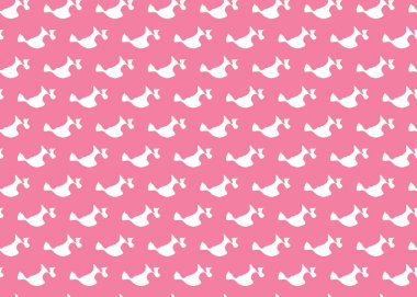 Vektör dokusu arka plan, kusursuz desen. El çizimi, pembe ve beyaz renkler.