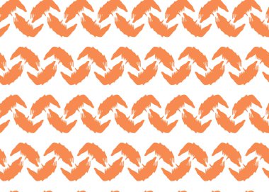 Vektör dokusu arka plan, kusursuz desen. El çizimi, turuncu ve beyaz renkler.