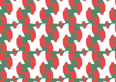 Vektör dokusu arka plan, kusursuz desen. El çizimi, yeşil, kırmızı ve beyaz renkler.