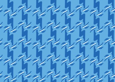 Vektör dokusu arka plan, kusursuz desen. El çizimi, mavi ve beyaz renkler.